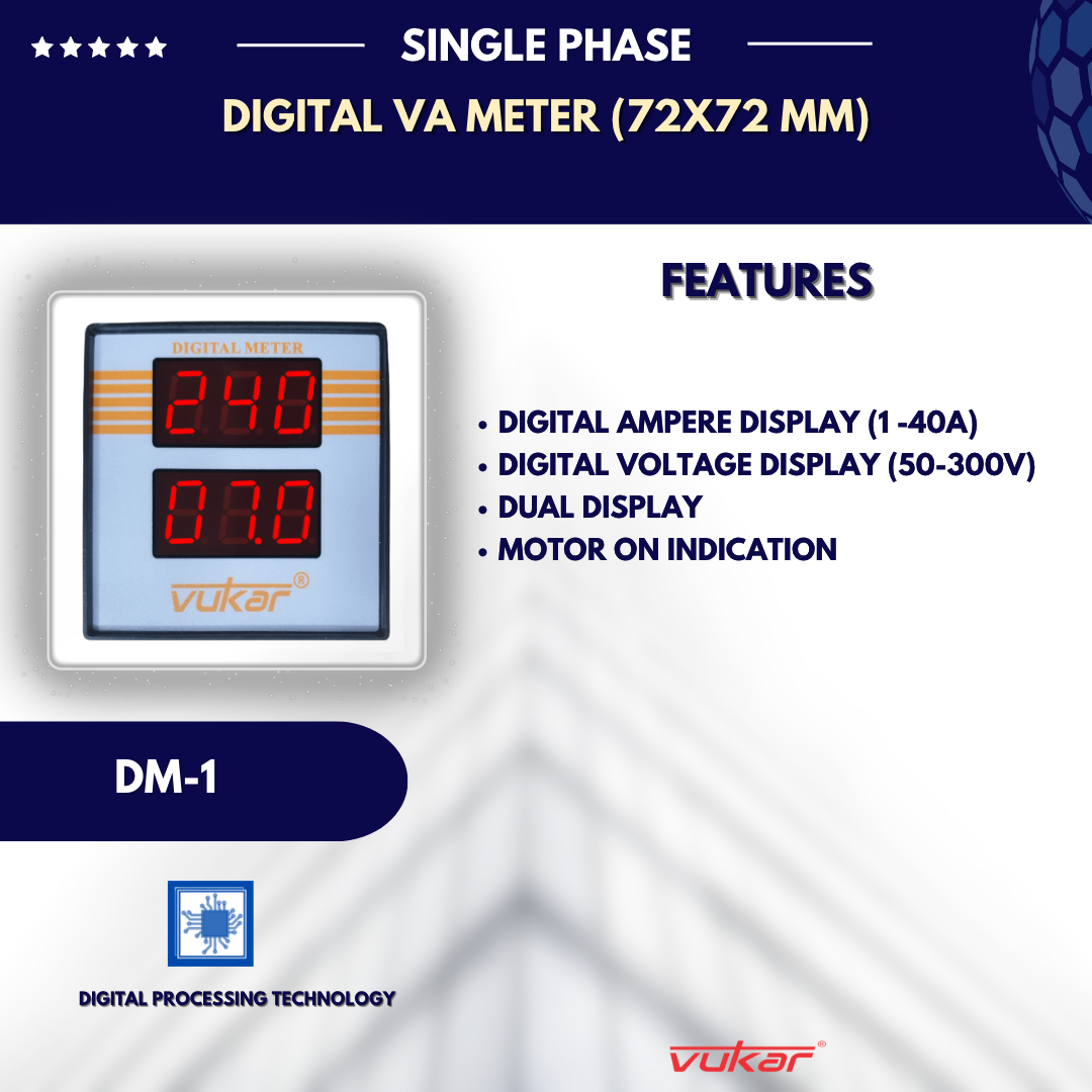 Single Phase Digital VA Meter (72x72 mm)