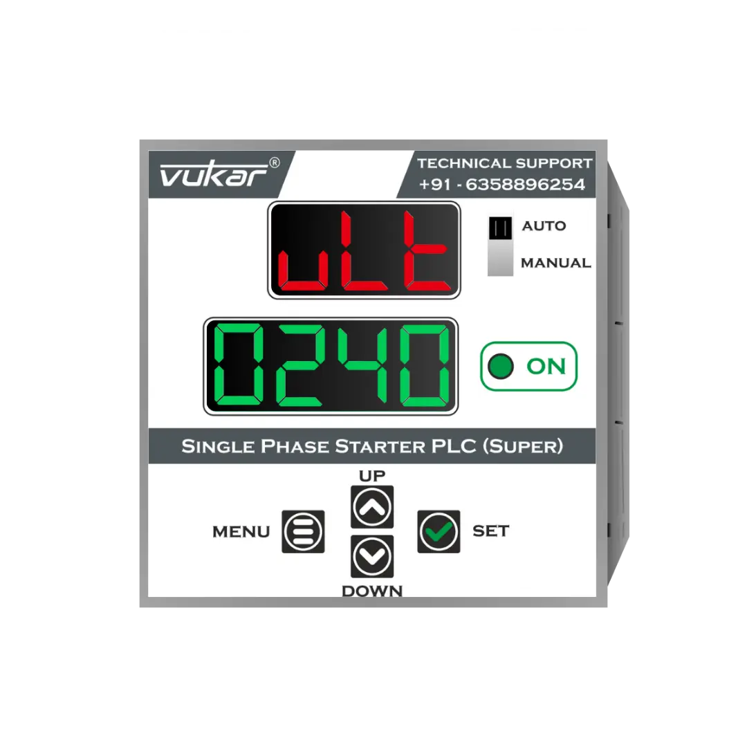 Single Phase Digital Meter with Motor Protection, Cyclic Timer, Clock Timer & Water Level Controller (DM-SP-RTLC-96) VUKAR