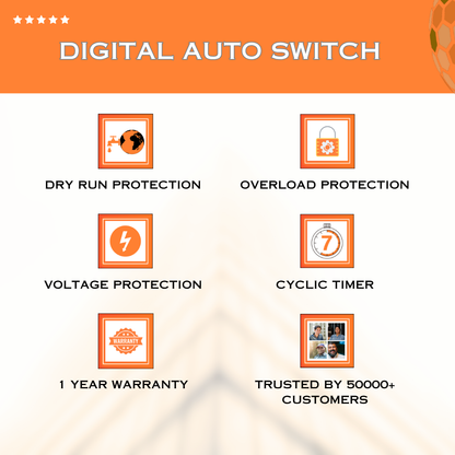 Digital Auto Switch with Motor Safety & Cyclic Timer