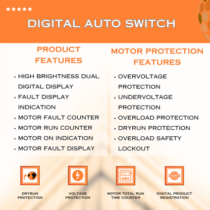 Digital Auto Switch with Motor Safety & Cyclic Timer