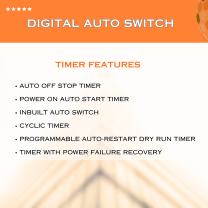 Digital Auto Switch with Motor Safety & Cyclic Timer