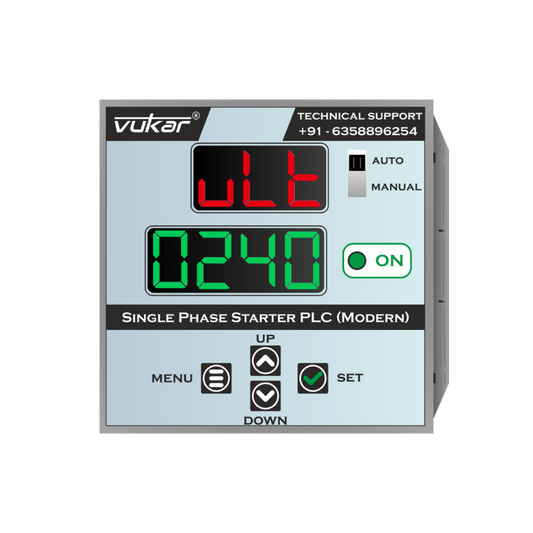 Single Phase Digital Meter with Motor Protection, Cyclic Timer & Clock Timer (DM-SP-CCCT-96)