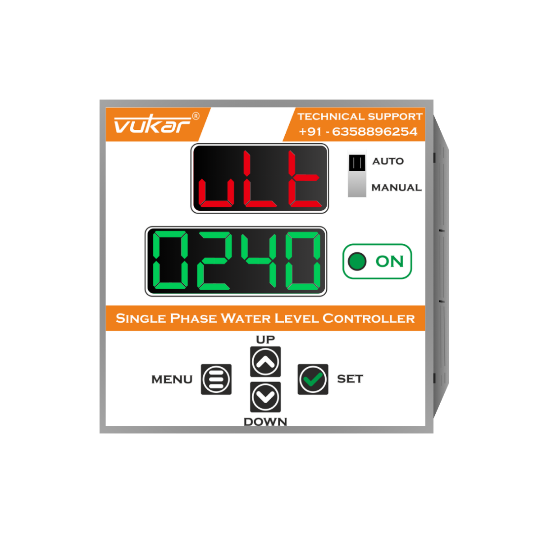 Single Phase Digital Meter with Motor Protection, Cyclic Timer & Water Level Controller (DM-SP-LLC-96)