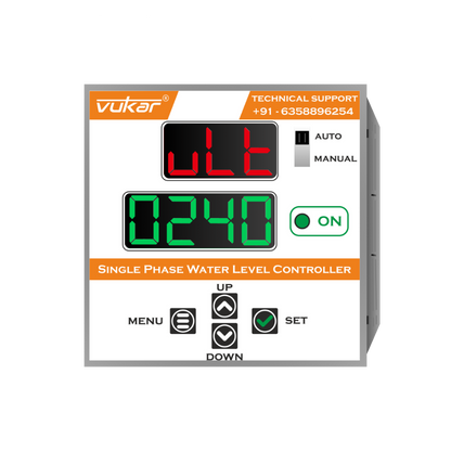 Single Phase Digital Meter with Motor Protection, Cyclic Timer & Water Level Controller (DM-SP-LLC-96)