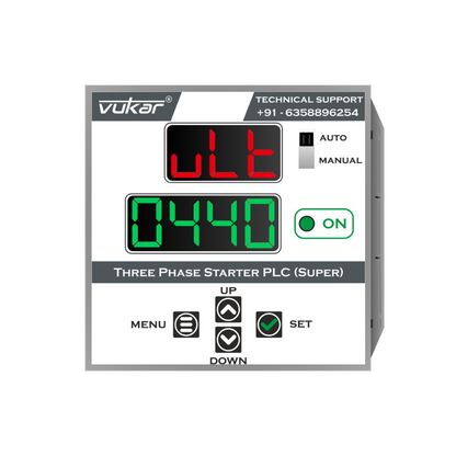 Three Phase Digital Meter with Motor Protection, Cyclic Timer, Clock Timer & Water Level Controller (DM-TP-RTLC-96)