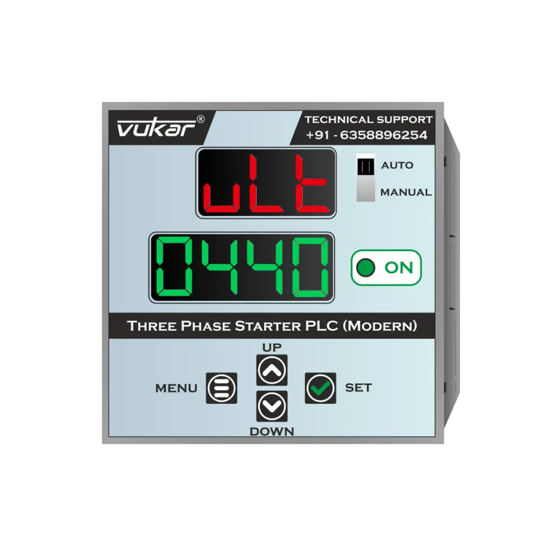Three Phase Digital Meter with Motor Protection, Cyclic Timer & Clock Timer (DM-TP-CCCT-96) VUKAR