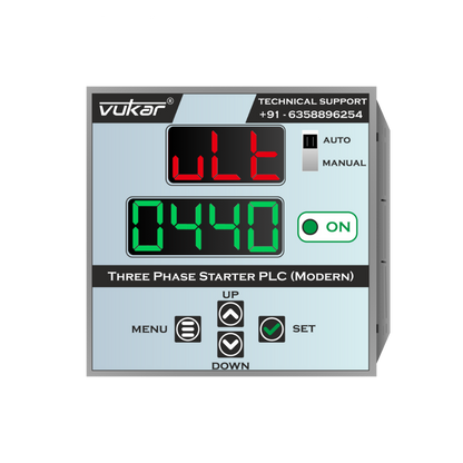 Three Phase Digital Meter with Motor Protection, Cyclic Timer & Clock Timer (DM-TP-CCCT-96)