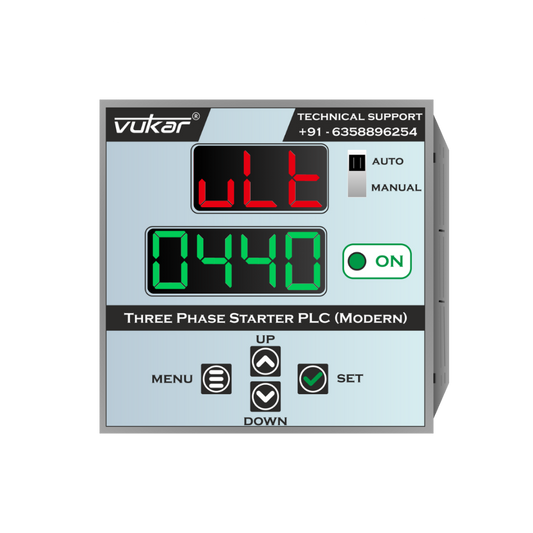 Three Phase Digital Meter with Motor Protection, Cyclic Timer & Clock Timer (DM-TP-CCCT-96)