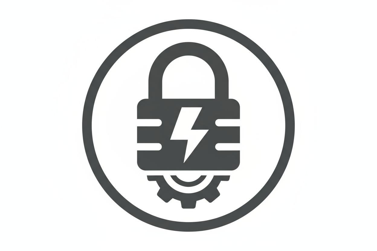 overload safety lockout icon with white background an no text in image