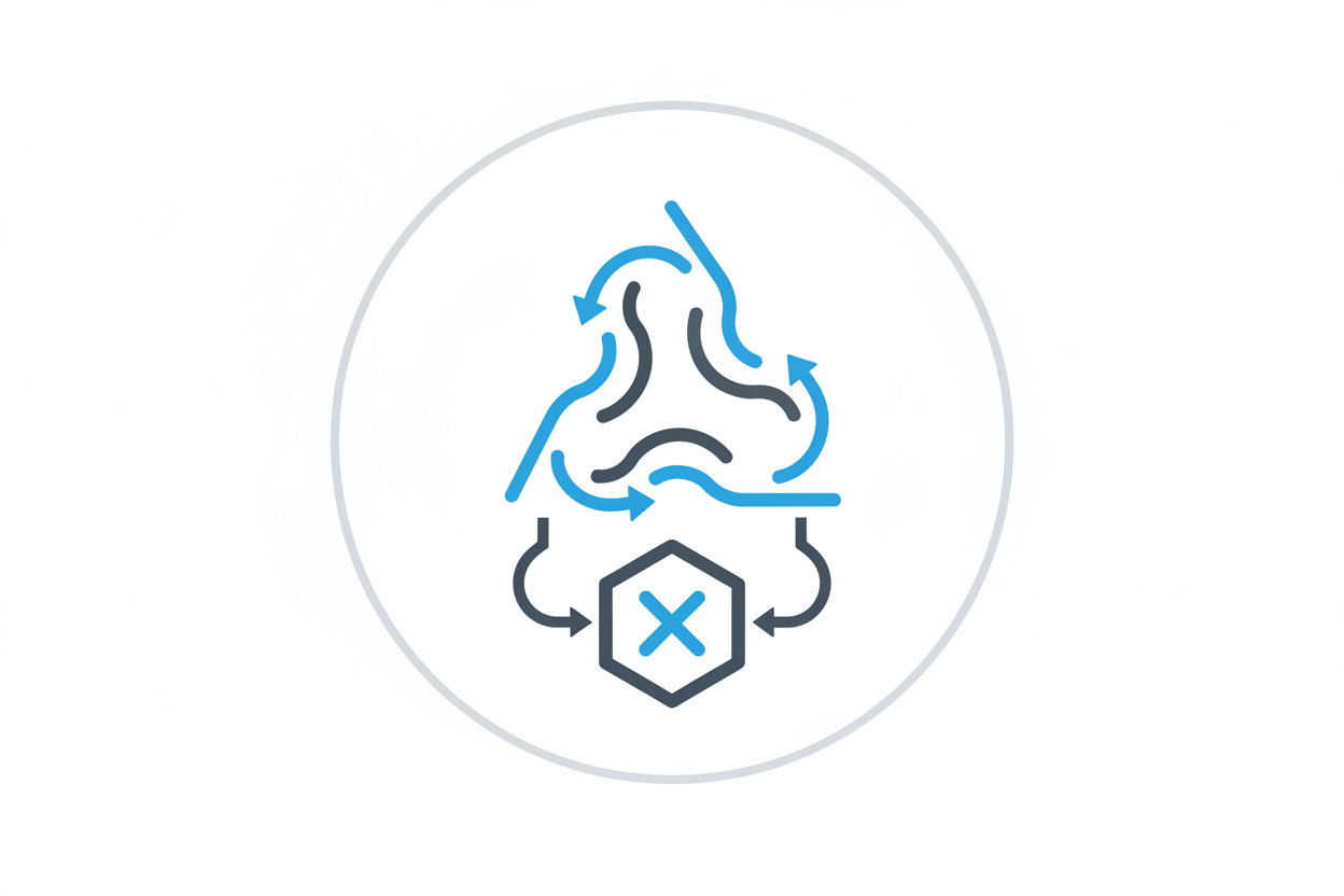 phase reverse protection icon with white background an no text in image