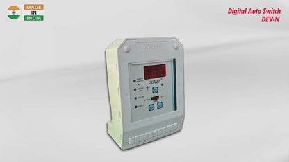 3 Phase Digital Auto Switch with Single Phase Preventer, Phase Sequence Detector, Dry Run, Overload, Voltage Protection and Cyclic Timer for 3 Phase Motor Starter Panel (3HP to 100HP)